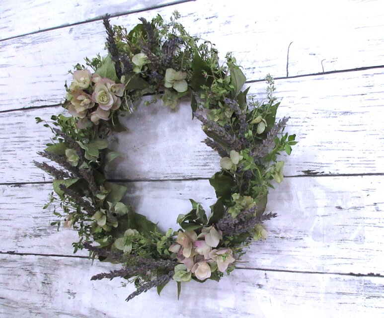 マディバとコクシニアのハーフリース Making a half wreath using safflower Safflower is only