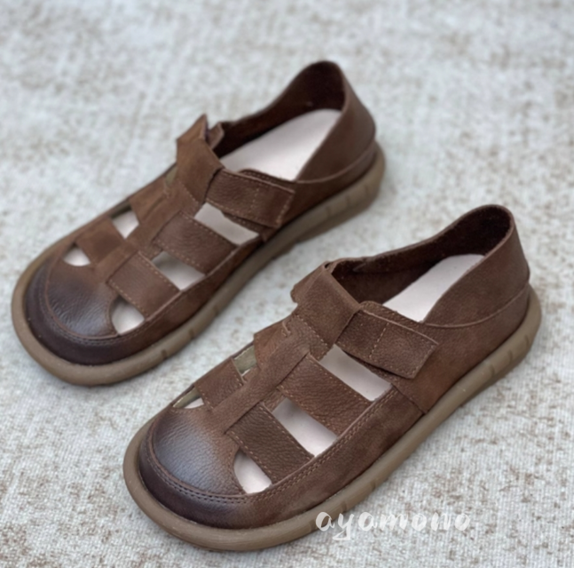 【受注製作】サンダルシューズ 手製牛革レザー グラディエーター風 BG91