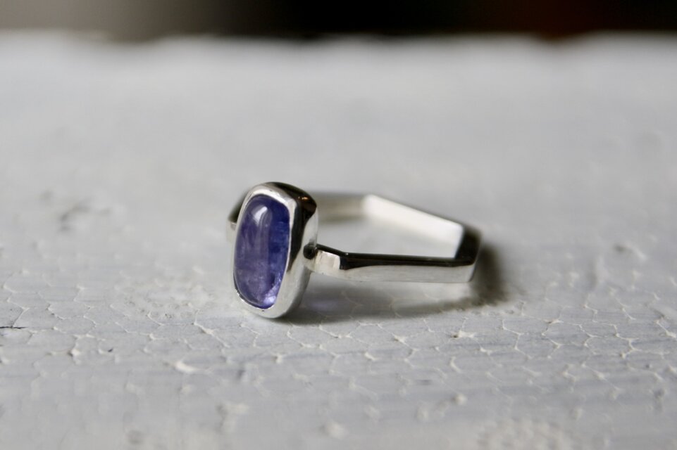 タンザナイト　silver リング