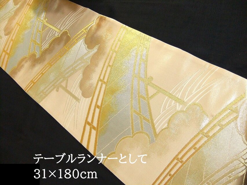 16)2337】180cm/新品・橋文様/タペストリー・テーブルランナー/和風/帯 16)2337】180cm/新品・橋文様/タペストリー・テーブルランナー/和風/帯