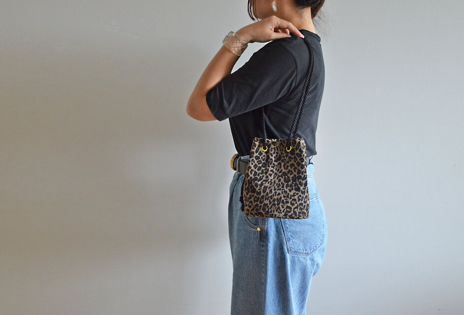 最後の1点! ヴィンテージ レオパード 2way ポシェットマリンバッグ