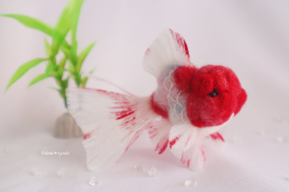 たゆたう金魚モビールS-桜オランダ-