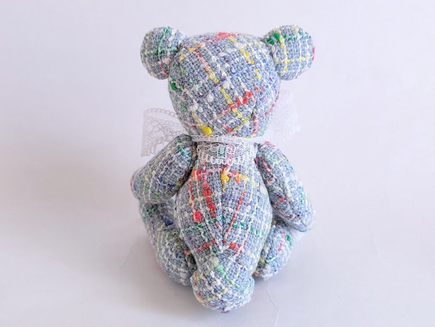 可愛いテディベア（水色ツイード） | iichi 日々の暮らしを