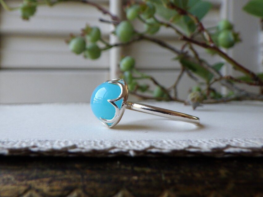 SVシーブルーカルセドニーのリング | iichi 日々の暮らしを心地よく