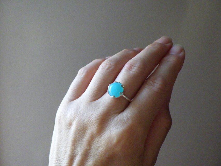 SVシーブルーカルセドニーのリング | iichi 日々の暮らしを心地よく