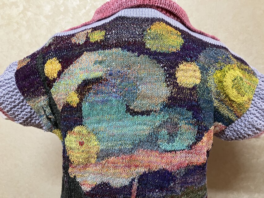 コットンカーディガン(手編み)