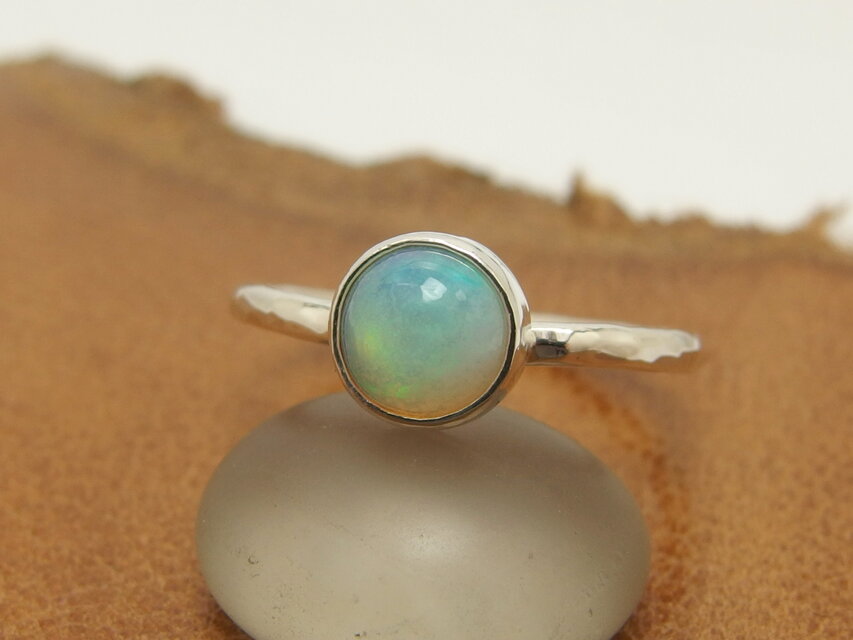 天然石　ハイアライトオパール　ルース　リング　天然石アクセサリー　オーダーリング 天然石 ハイアライトオパール ルース リング 天然石アクセサリー