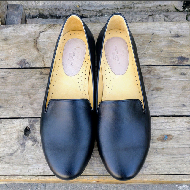 ◇冠婚葬祭パンプス◇本革ペタンコシューズ◇無料サイズ調整可◇フラット◇色変更可◇外反母趾◇大人可愛い◇本革◇22cm～26cm◇