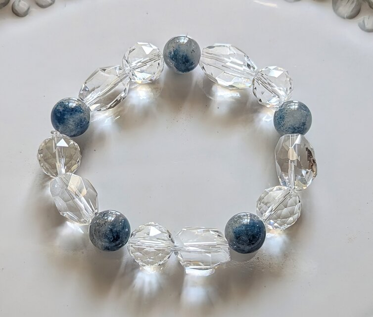 ✨スコルザライトインクォーツ&クリアクォーツのブレスレット✨《理想の現実を創るために思考と意志を整える》