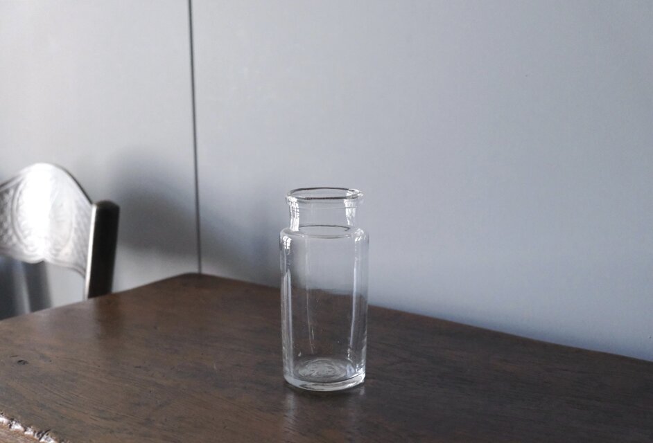 ファーマシーボトル ガラス h15.9cm フランス アンティーク 0502296