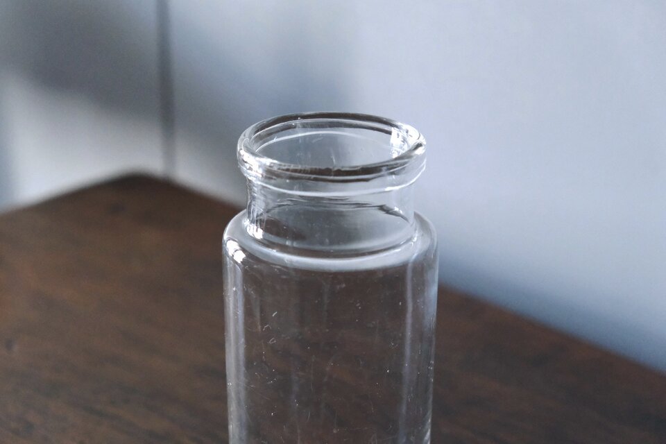 ファーマシーボトル ガラス h15.9cm フランス アンティーク 0502296