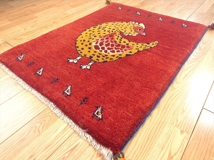 USED 玄関マット ラグ 手織り ギャッベ アンティーク vintage ② ギャッベ 玄関マットサイズ｜手織ラグの店クラフトワーク