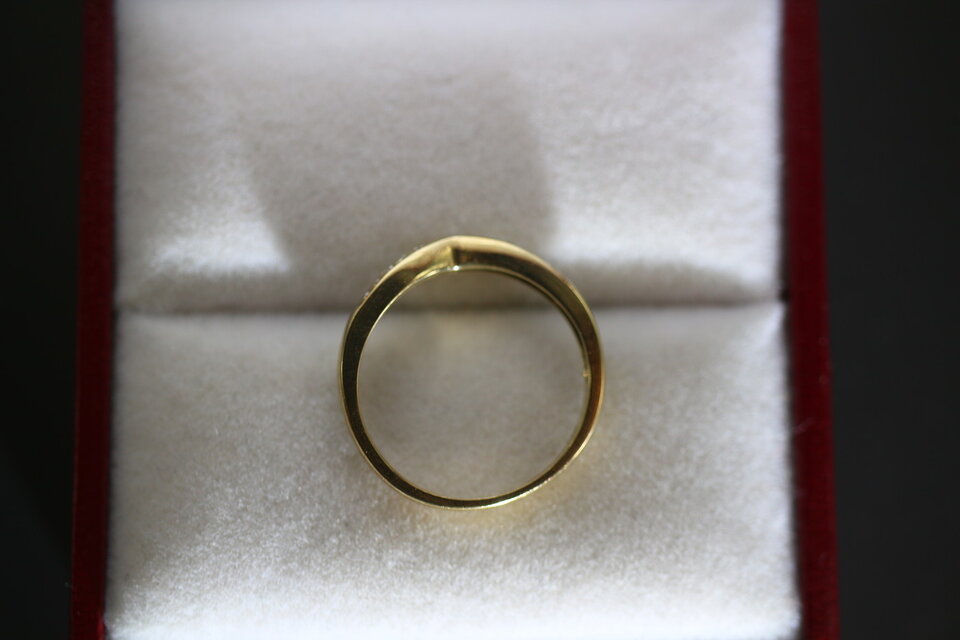 ビンテージ 英国 イギリス 天然 ダイアモンド ゴールド 9CT 指輪 
