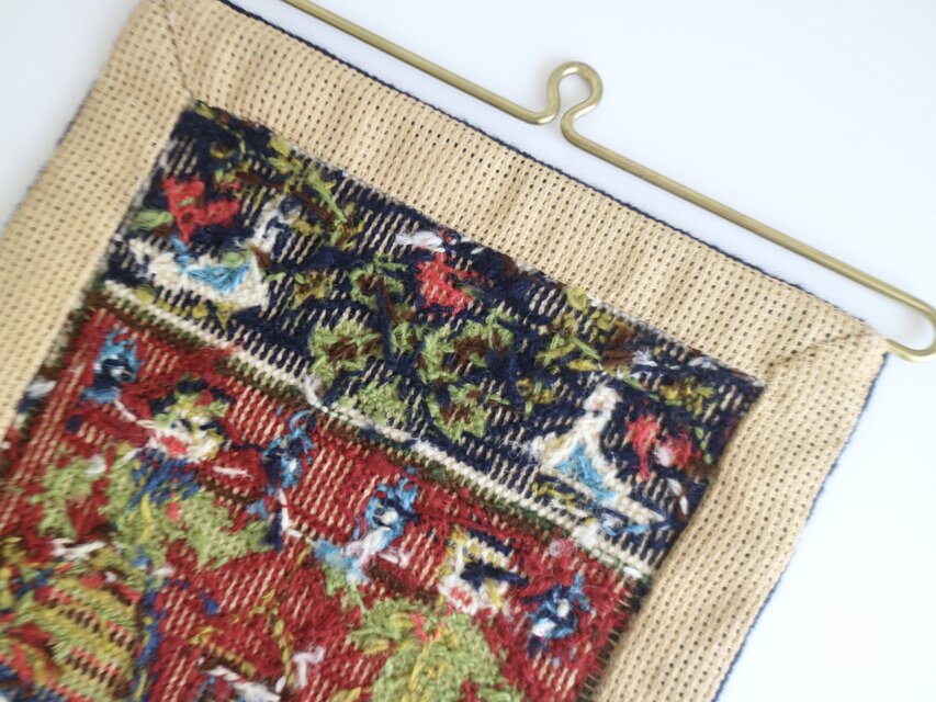 民族刺繍 タペストリー スウェーデンで見つけた手刺繍のタペストリー No.6016 | iichi