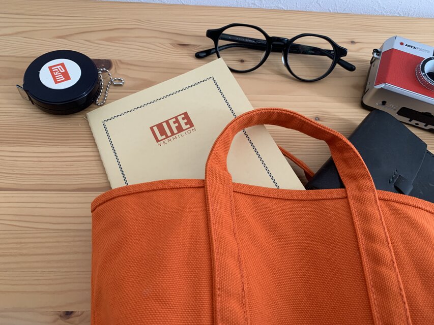 帆布 BASIC TOTE (S) オレンジ