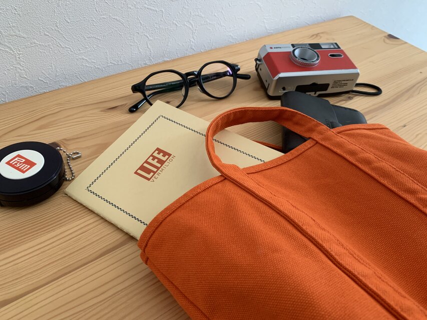 帆布 BASIC TOTE (S) オレンジ | iichi 日々の暮らしを心地よくする