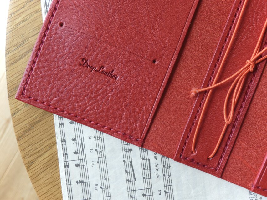 トラベラーズノートカバー／パスポートサイズ／革／赤 | iichi 日々の