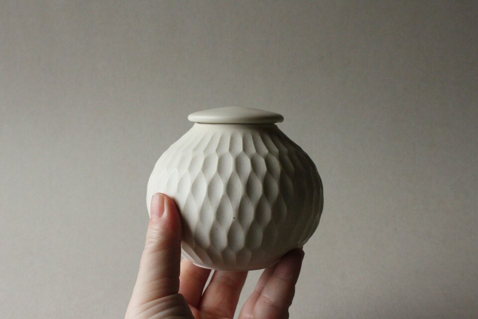 ウロコしのぎ　蓋モノ　クリームホワイト　M 2