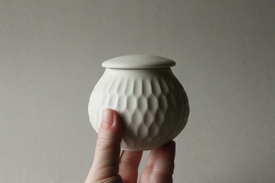 ウロコしのぎ　蓋モノ　クリームホワイト　S 4