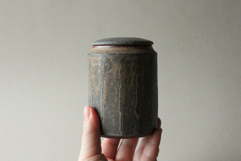 縞しのぎ　蓋モノ　錆ブルーグレー 5