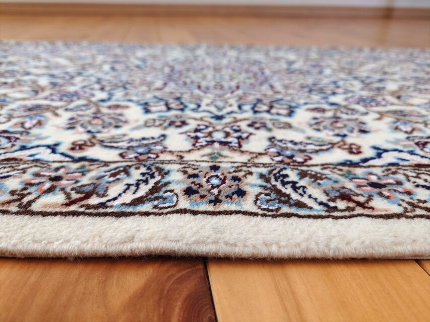 ペルシャ絨毯 ナイン産 ノーラ 玄関マット 98x60cm 手織り絨毯 PS8224