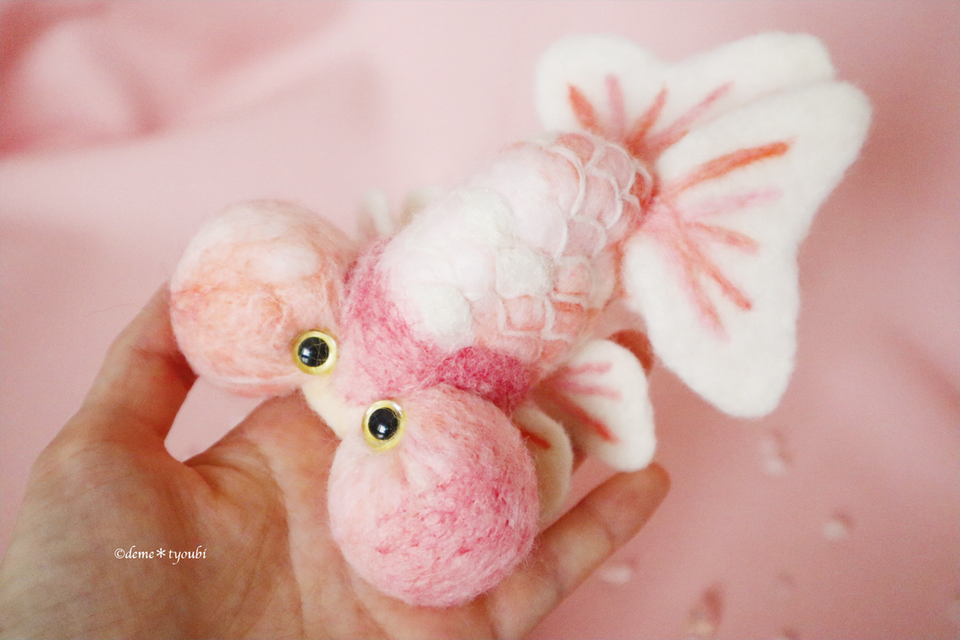 【受注制作】桃色水泡眼