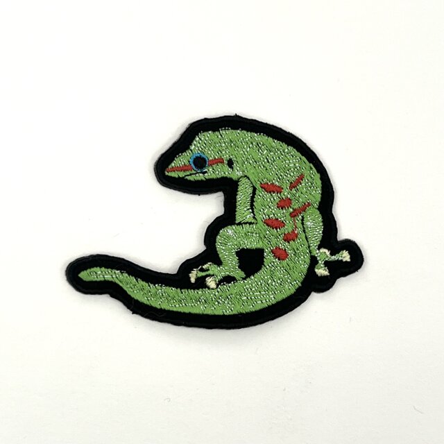 刺繍ワッペン■ヒルヤモリ■爬虫類■トカゲ