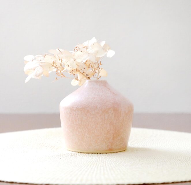 桜花窯変釉の一輪挿し
