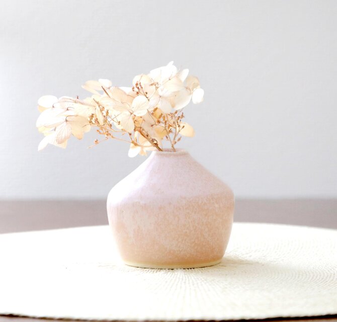 桜花窯変釉の一輪挿し