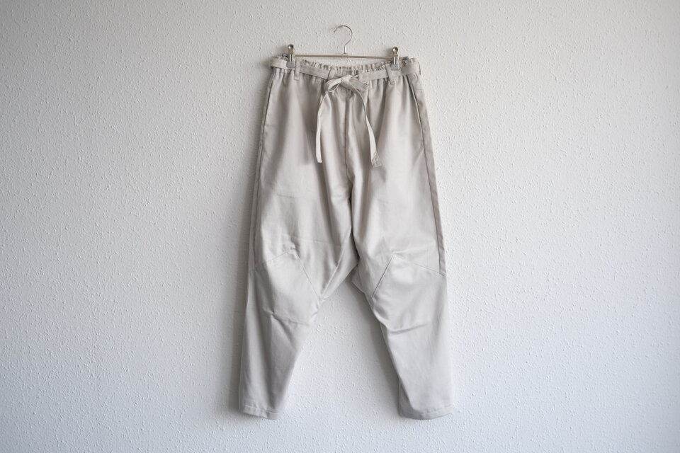 きるもの｜もんぺパンツ｜コットンツイル ライトグレー［unisex