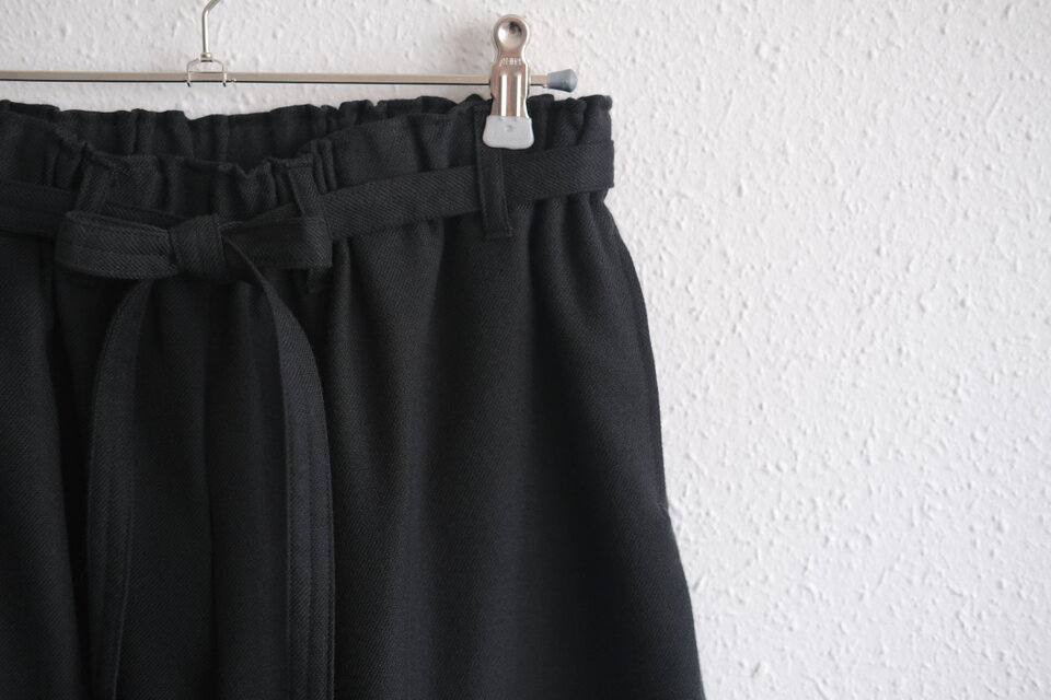きるもの｜もんぺパンツ｜ウールコットン ブラック［unisex freesize