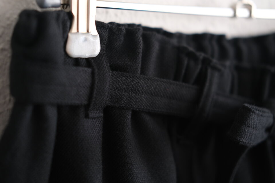 きるもの｜もんぺパンツ｜ウールコットン ブラック［unisex freesize