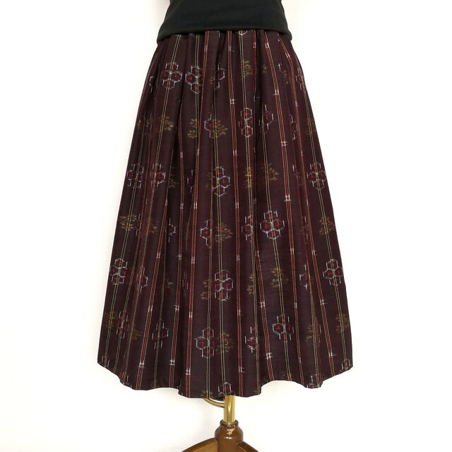 紬リメイク＊タックスカート