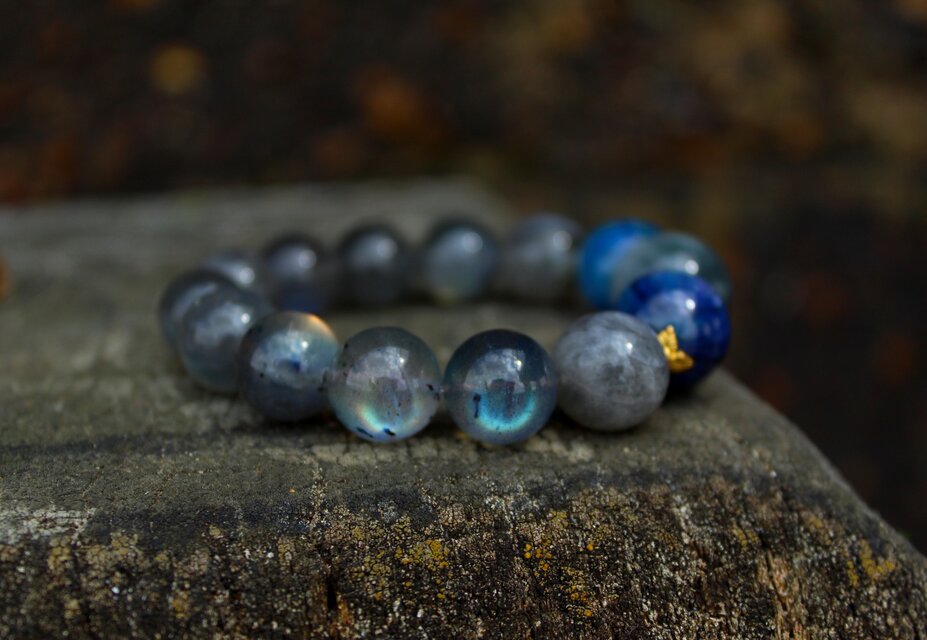 キャッツアイ、カイアナイトAAA、ラブラドライトAAA 直感力、決断力