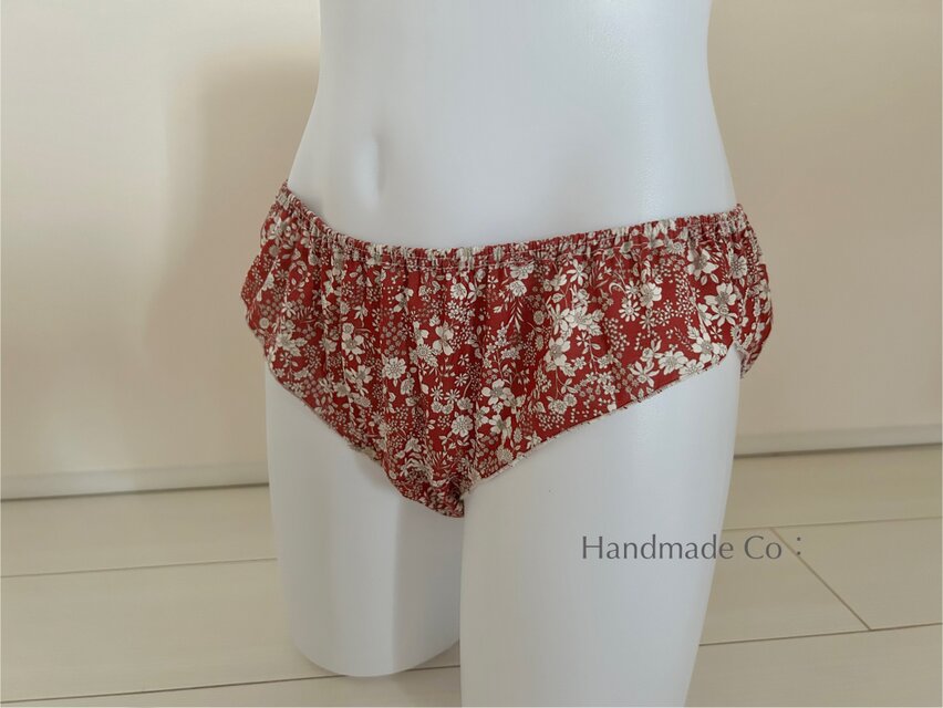 リラックスショーツ ローライズ : : Darkred white