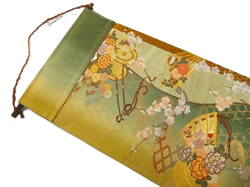 筒描き　縁起物柄　170×156　緑色　明治、大正　古布　タペストリー　　　2 楽天市場】タペストリー お正月 おしゃれ 壁掛け 和風 和室 和モダン