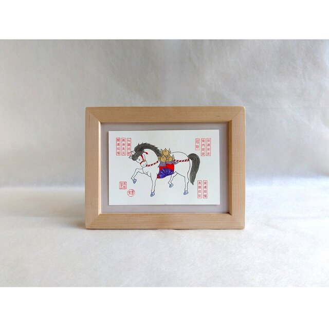 飛騨絵馬 はがきサイズ 赤紫色 | iichi 日々の暮らしを心地よくする