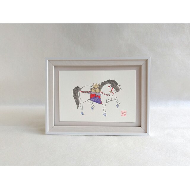 飛騨絵馬 はがきサイズ 赤紫色 | iichi 日々の暮らしを心地よくする