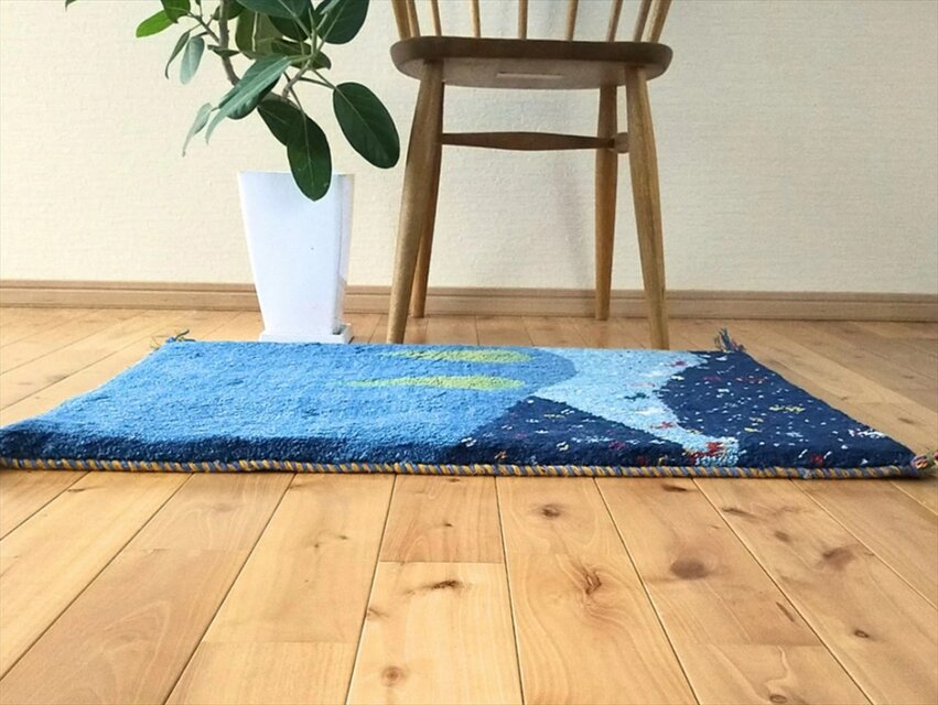 86x58cmペルシャ絨毯カシュガイ族ギャッベ手織り絨毯