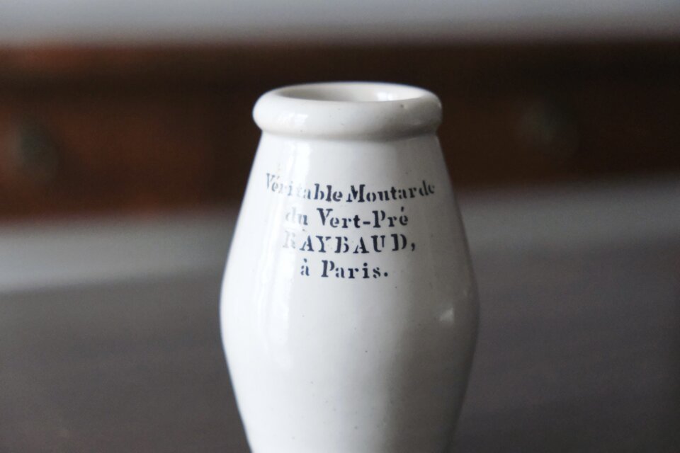 19世紀 マスタード ポット h10cm フランス アンティーク 0502193