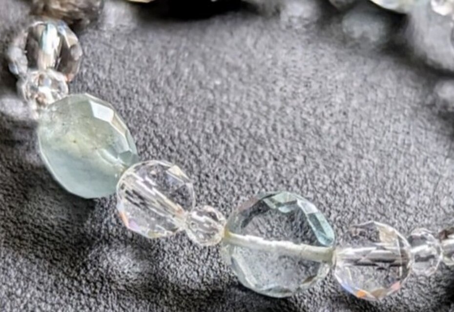 ✨イルメナイトインアクアマリン&クリアクォーツのブレスレット