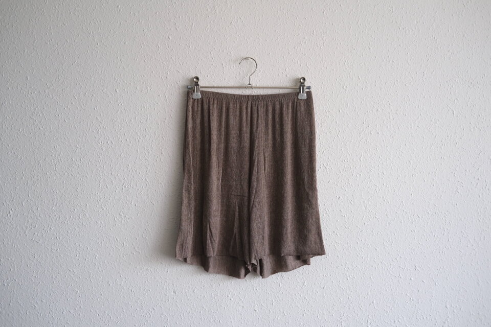 リネンキュプラアンダーウェアパンツ ショート丈（スモークグレー）｜サイズ02（M）