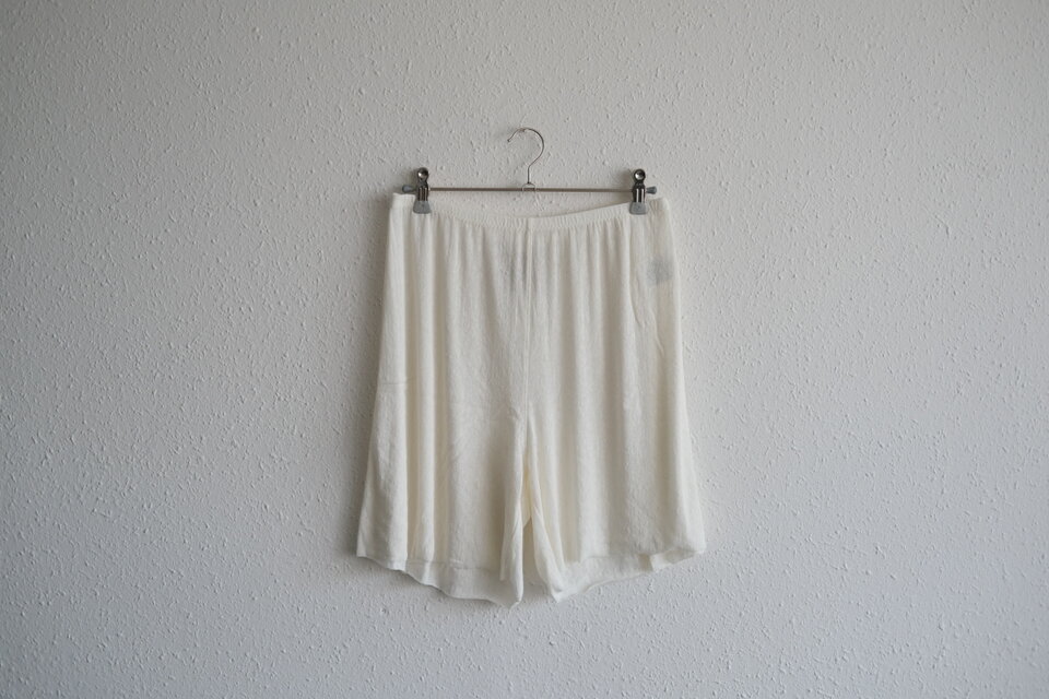 リネンキュプラアンダーウェアパンツ ショート丈（オフホワイト）｜サイズ03（L）