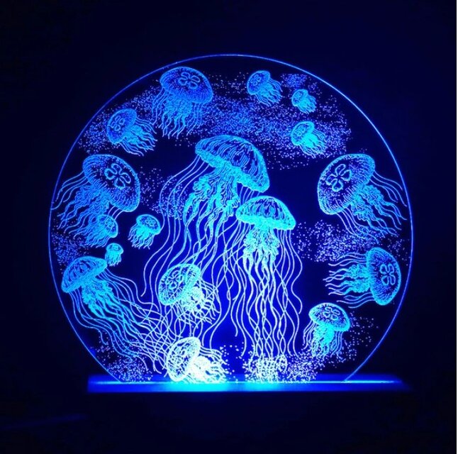 癒し空間 クラゲのフロアライト 全7色／USB対応 | iichi 日々の暮らし