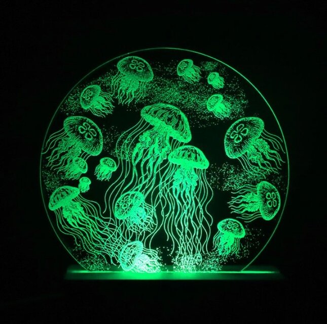 癒し空間 クラゲのフロアライト 全7色／USB対応 | iichi 日々の暮らし