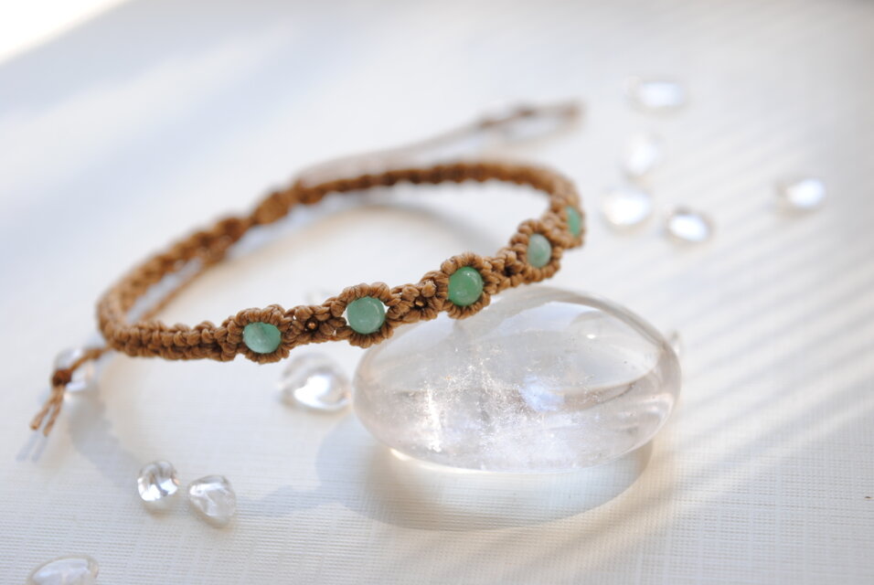 『受注制作』エメラルドブレスレット*4㎜玉