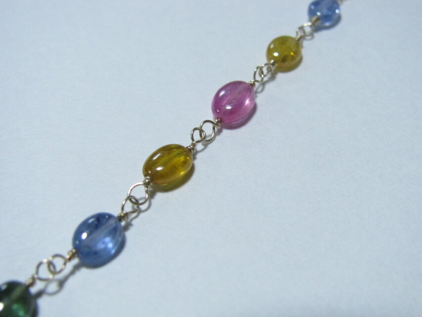 k10YG*高品質マルチカラーサファイアのブレスレット | iichi 日々の