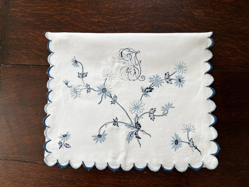 1900年代手刺繍リネンケース | iichi 日々の暮らしを心地よくする