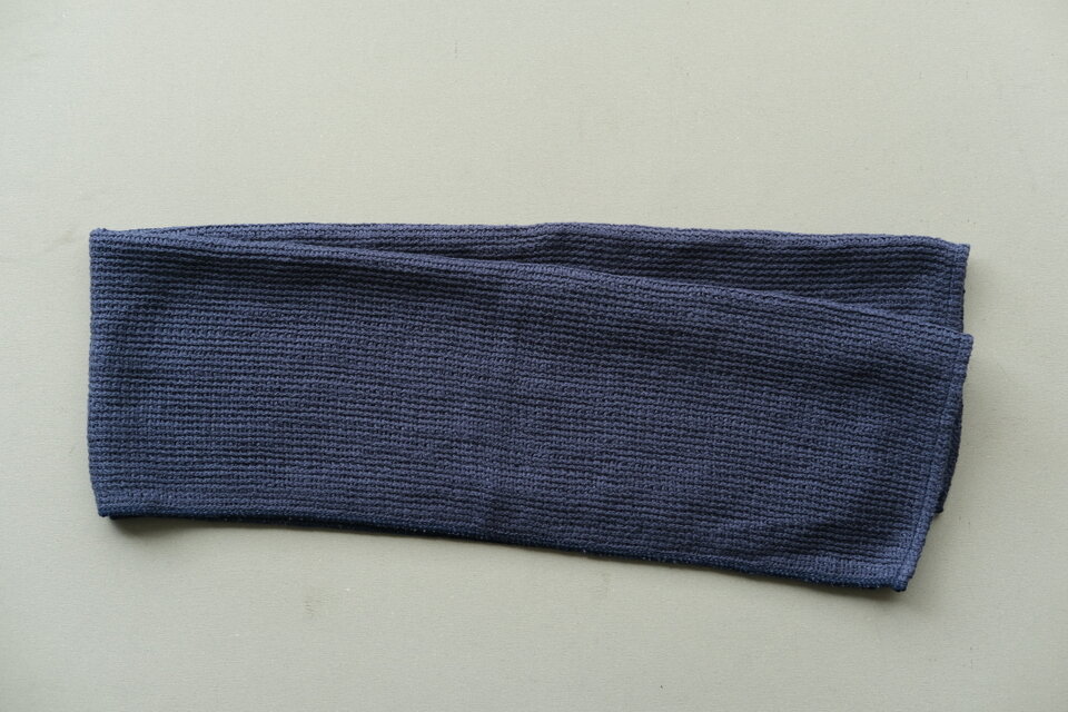 リネンニットのメッシュタオル｜ネイビー