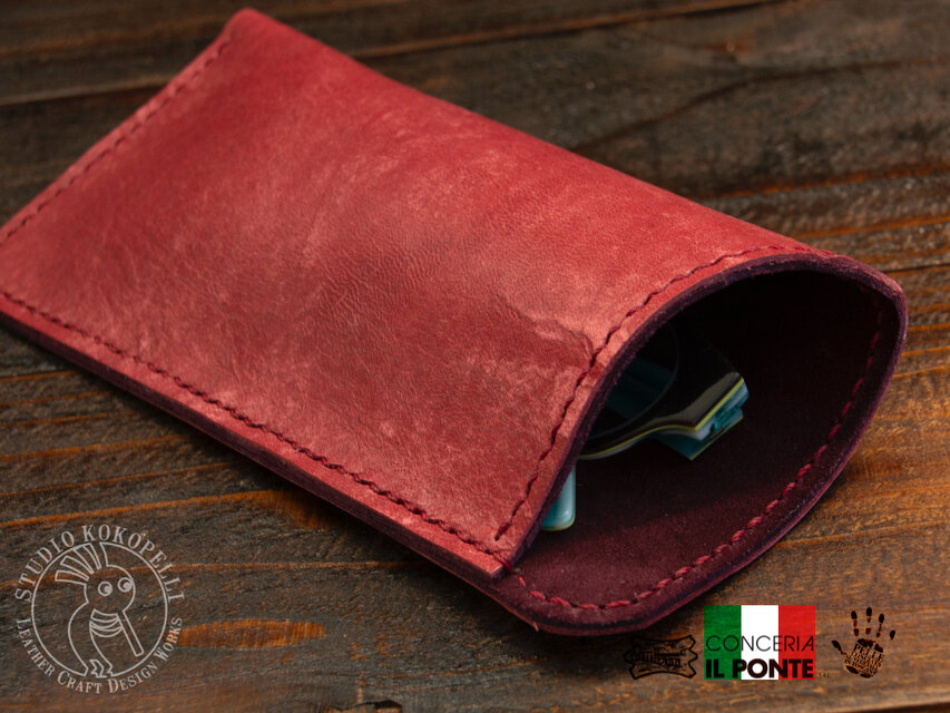 メガネケース ブラック マヤレザー ハンドメイド イタリアンレザー 総手縫い メガネケース ブラック マヤレザー ハンドメイド イタリアン